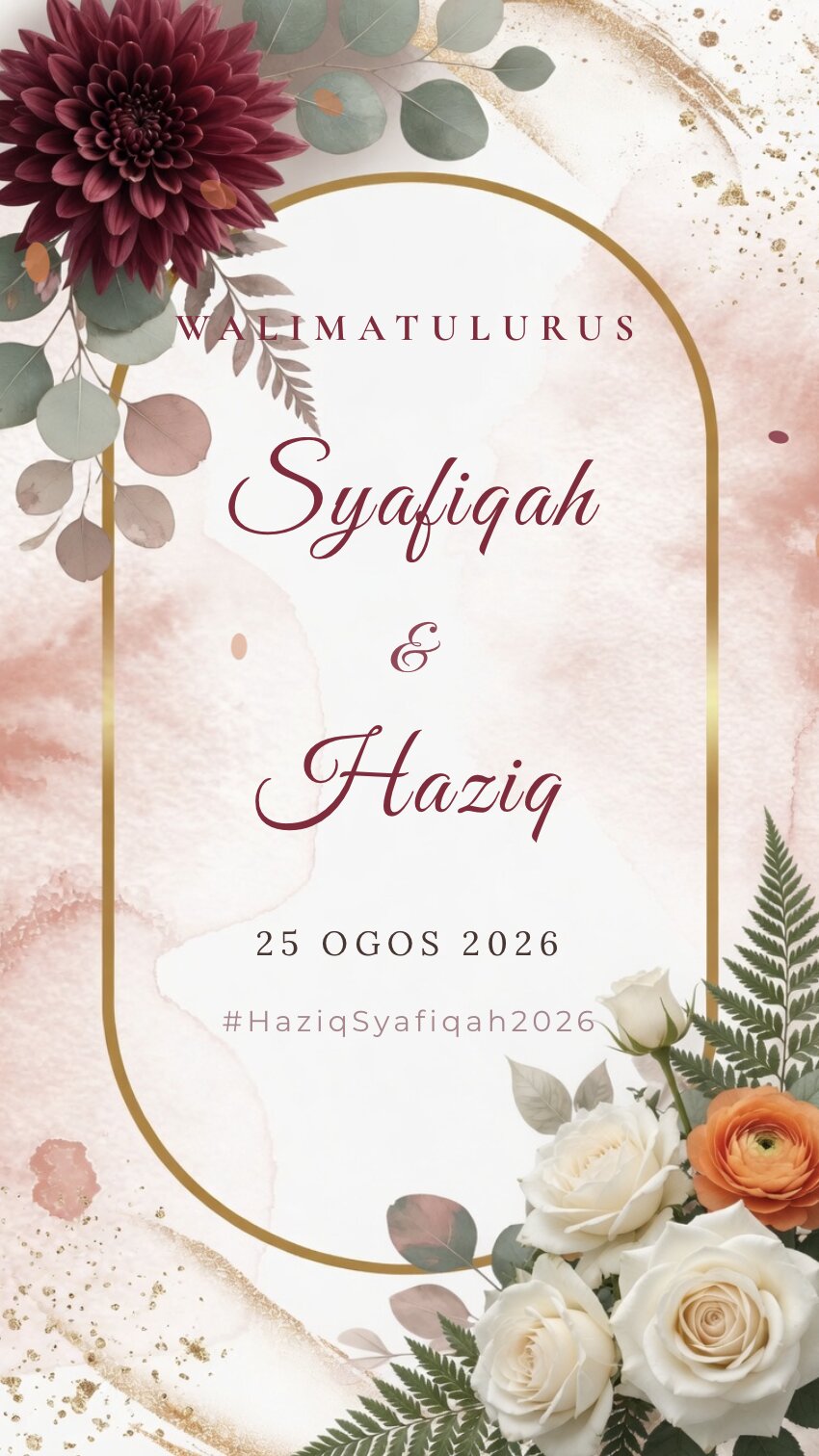 Floral Design 4 Digital invitation cover