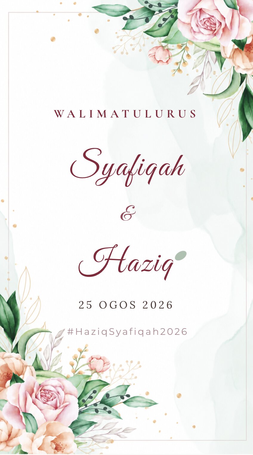 Floral Design 5 Digital invitation cover