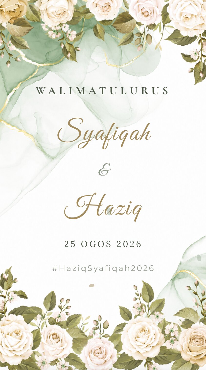 Floral Design 6 Digital invitation cover
