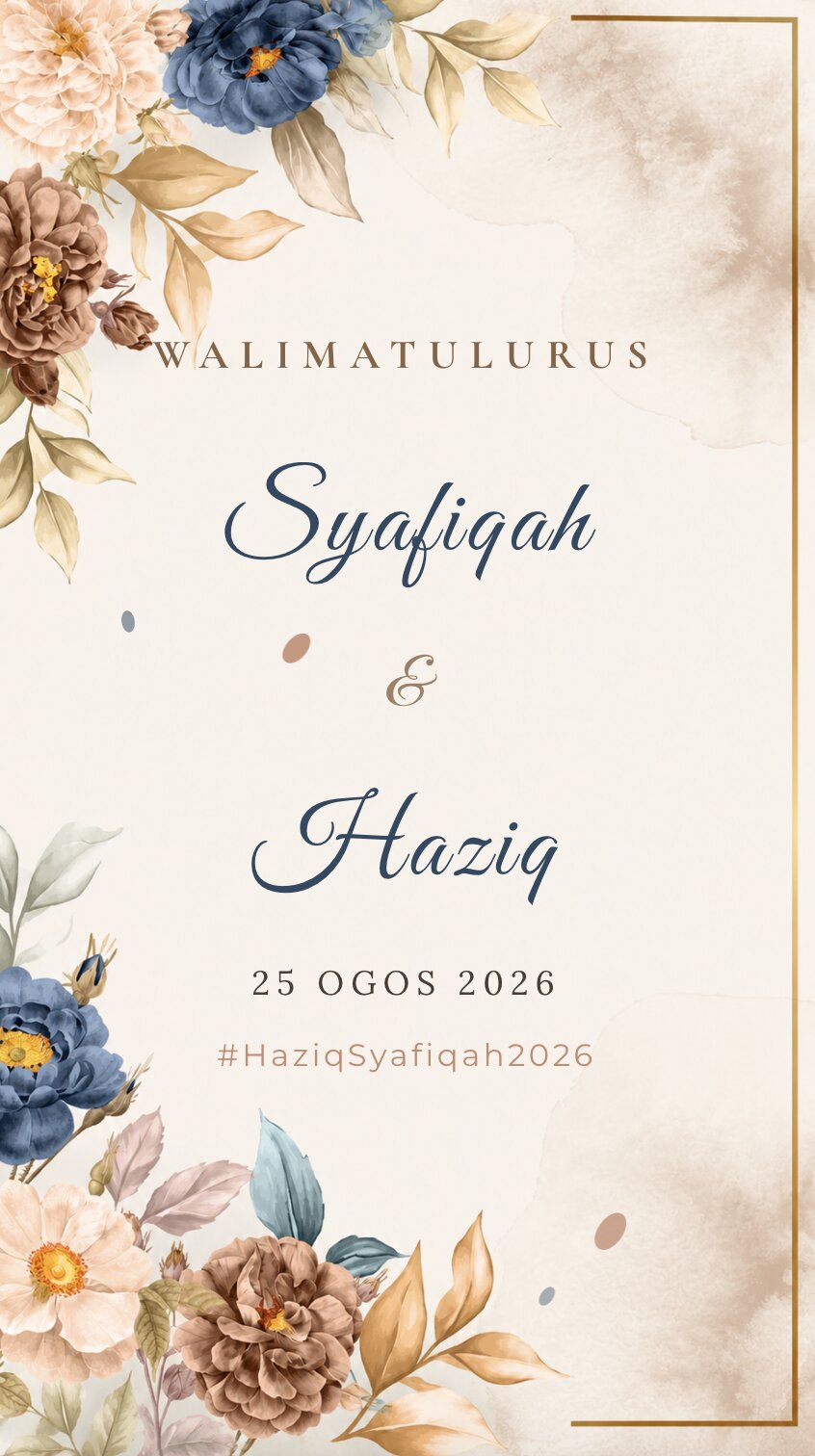 Floral Design 7 Digital invitation cover