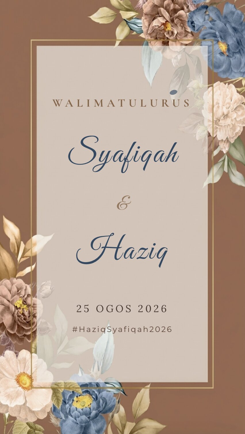 Floral Design 8 Digital invitation cover