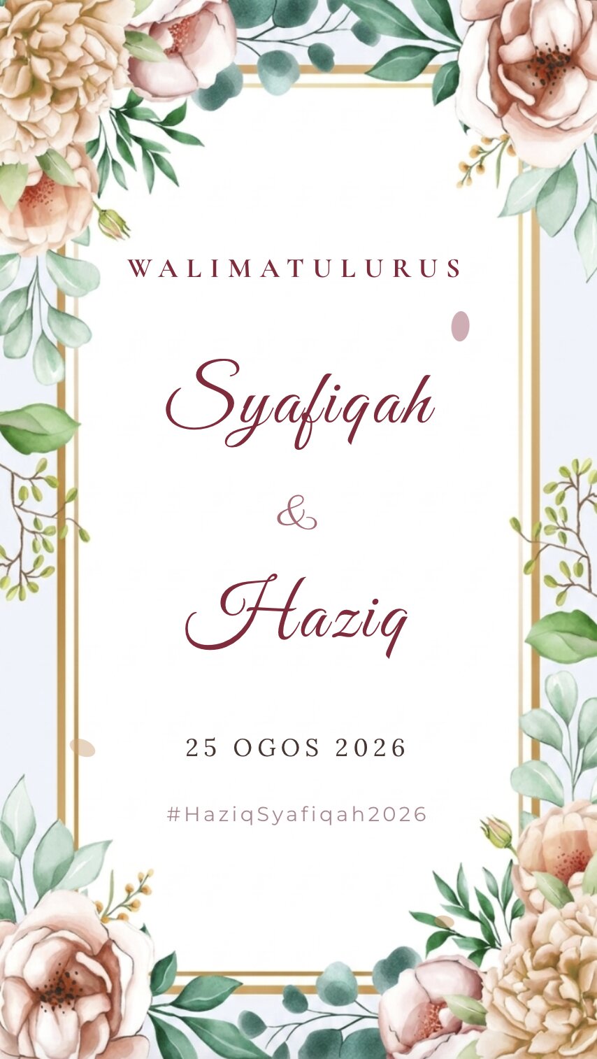Floral Design 9 Digital invitation cover