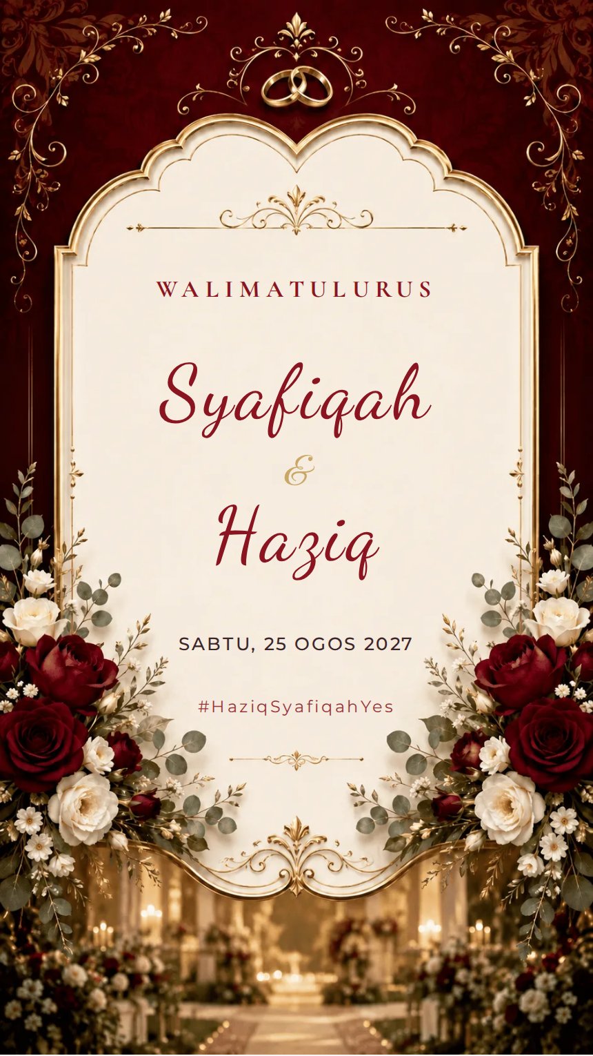 Western Elegance 02 — Digital invitation design — Merah — Mewah Moden — FE-02