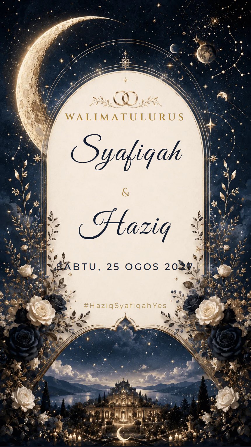 Western Elegance 04 — Digital invitation design — Biru — Mewah Moden — FE-04