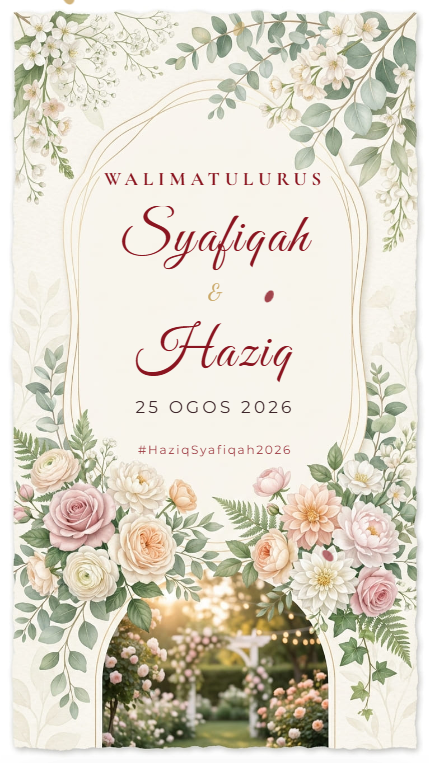 Floral Elegance 07 Digital invitation cover