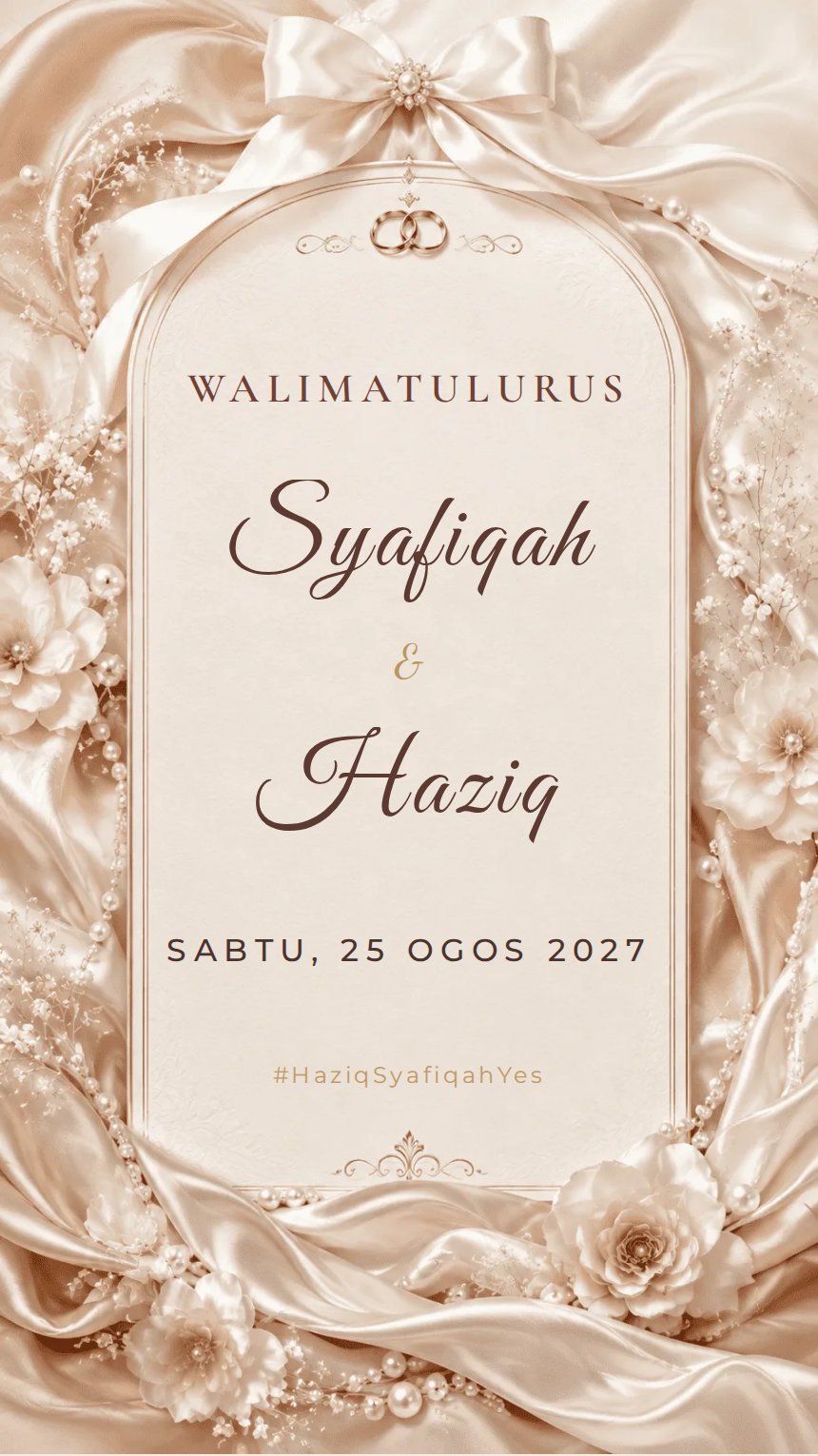 Western Elegance 08 — Digital invitation design — Emas — Mewah Moden — FE-08