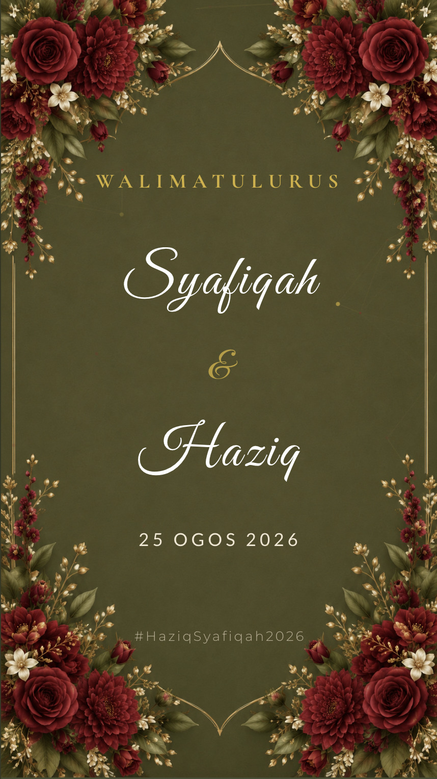 Floral Design 11 — Digital invitation design — Hijau — Bunga — FD-11